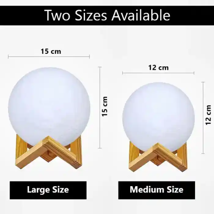 Rechargeable 3D Moon Lamp With Remote 8Cm